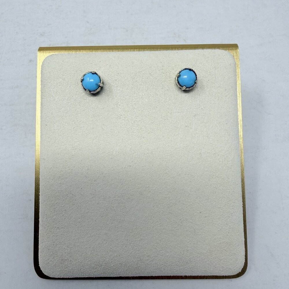 Shop LC Sterling‎ Silver Arizona Sleeping Beauty Turquoise Stud Earrings 5410